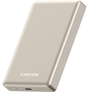 Powerbank indukcyjny CANYON OnPower 510 10000 mAh 20W Beżowy