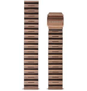 Pasek GARETT Stalowy (18 mm) Różowe złoto Solid