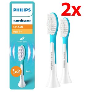 Oryginalne końcówki Philips Sonicare Dla Dzieci HX6042/90 miękkie włókna (2 szt.) (Dla dzieci od lat 7)