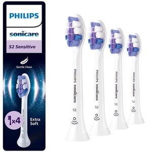 Oryginalne końcówki Philips Sonicare S2 HX6054/87 Bardzo miękkie włókna (4 szt.) (Nadwrażliwość zębów)
