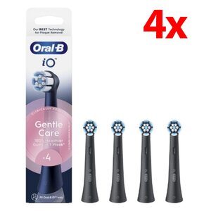 Oryginalna końcówka szczoteczki ORAL-B IO Gentle Care (4 szt.) (Delikatna pielęgnacja) Czarny