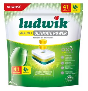 Tabletki do zmywarek LUDWIK All In 1 Ultimate Power Lemon 41 szt.
