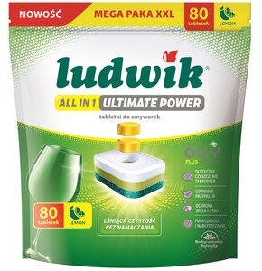Tabletki do zmywarek LUDWIK All In One Ultimate Power Lemon - 80 szt.
