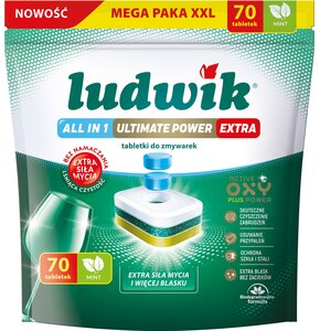 Tabletki do zmywarek LUDWIK All In One Ultimate Power Extra Mint 70 szt.