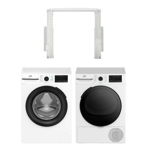 Pralka BEKO b300 XBM3WFU48415W EnergySpin SteamCure kl.A 8kg 1400 obr. + Suszarka BEKO BM3T49230WPBDC z pompą ciepła + Łącznik BEKO DPY10