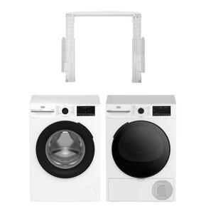 Pralka BEKO BM3WFU410415W 10kg 1400 obr EnergySpin + Suszarka BEKO BM3T49230WPBDC z pompą ciepła + Łącznik BEKO DPY10