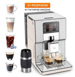 Ekspres KRUPS Intuition Experience+ EA877A z kubkiem termicznym Kawa mrożona