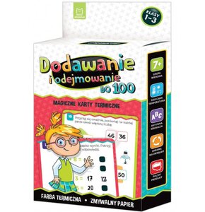 Zabawka edukacyjna AKSJOMAT Magiczne karty termiczne Dodawanie i odejmowanie do 100