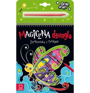 Zdrapywanka z rysikiem Drap Drap! Magiczna dżungla Anna Podgórska (twarda okładka)