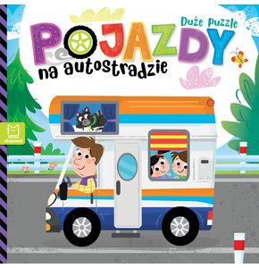 Książka Duże puzzle Pojazdy na autostradzie Grażyna Wasilewicz (twarda okładka)