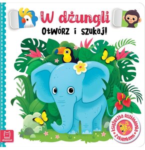 Książka Otwórz i szukaj! W dżungli Rozkładanka z okienkami Bogusław Michalec (twarda okładka)