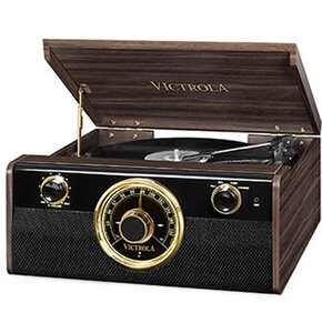 Gramofon VICTROLA RETRO VTA-240-MAHEU Ciemnobrązowy