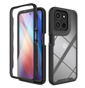 Etui TECH-PROTECT Defense do Motorola Moto G15/G15 Power/G05/E15 Przezroczysto-czarny
