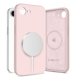 Etui TECH-PROTECT Liquid Silicone MagSafe do Apple iPhone 16E Różowy