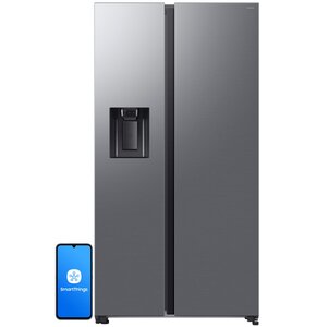 Lodówka SAMSUNG RS70F64KDTEO AI Side by Side No Frost 178.4cm Stal szczotkowana Podajnik wody Kostkarka