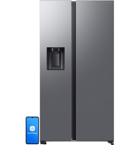 Lodówka SAMSUNG RS70F65KETEO AI Side by Side No Frost 178.4cm Stal szczotkowana Podajnik wody Kostkarka