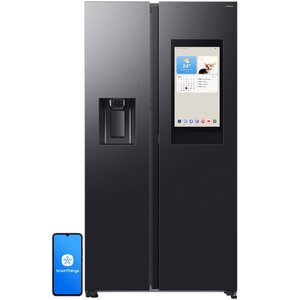 Lodówka SAMSUNG RS90F66BEFEO Side by Side AI No frost 178.4cm Grafitowa stal Podajnik wody Kostkarka