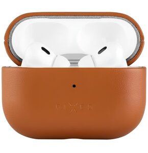 Etui na słuchawki FIXED Podsleather do APPLE AirPods Pro 3 Brązowy