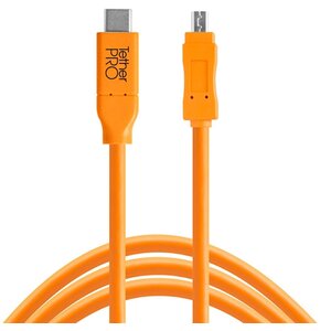 Kabel USB-C - Mini-USB-B TETHER TOOLS Pro 4.6 m Pomarańczowy