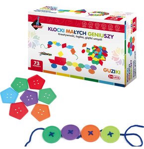 Klocki plastikowe ASKATO Klocki małych geniuszy Guziki 116679
