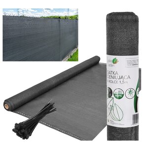 Siatka SASKA GARDEN 110G/M2 1.5 x 10 m Ciemnoszary