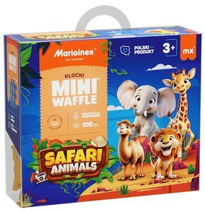 Klocki elastyczne MARIOINEX Mini Waffle Animals Safari 907108