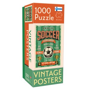 Puzzle TACTIC Vintage Posters Mistrzostwa w piłce nożnej 59210 (1000 elementów)