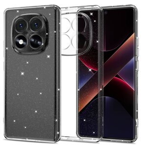 Etui TECH-PROTECT FlexAir do Xiaomi Redmi Note 14 Pro 5G/Poco X7 5G Przezroczysto-brokatowy