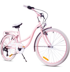 Rower młodzieżowy SUN BABY Flower Bike 24 cale dla dziewczynki Różowy