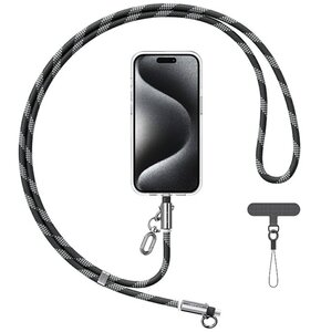 Smycz do telefonu z kablem do ładowania USB-C - Lightning USAMS SJ746 30W 1.2 m Czarny