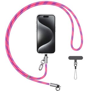 Smycz do telefonu z kablem do ładowania USB-C - Lightning USAMS SJ746 30W 1.2 m Różowy