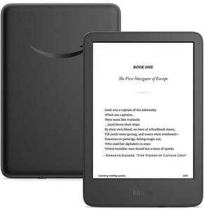 Czytnik e-booków AMAZON Kindle 6", Podświetlany ekran, Wi-Fi Czarny