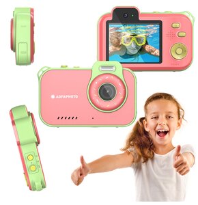 Aparat AGFAPHOTO Reali Kids Cam 2 Waterproof Czerwony, 12Mpix, 2.7K
