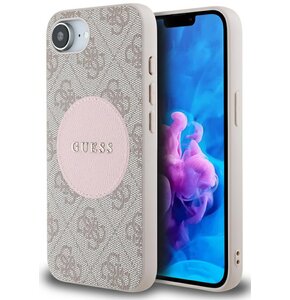 Etui GUESS 4G Circle Classic Logo MagSafe do Apple iPhone 16e Różowy