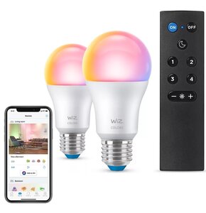 Inteligentna żarówka LED WIZ 8.5 W E27 A60 (60 W) (2 szt.) + Pilot