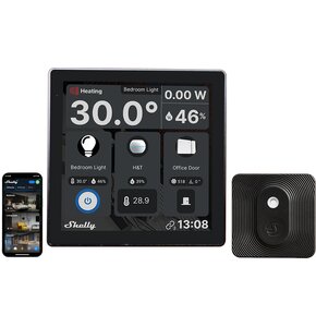 Panel zdalnego sterowania SHELLY SAWD1 + Czujnik SBHT-003C Wi-Fi/Bluetooth Czarny