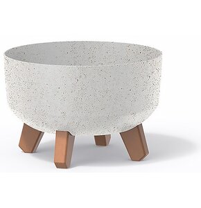 Doniczka PROSPERPLAST Gracia Low Eco Wood DGRL240LW-S449W 3.8L Biały