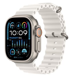 Apple Watch Ultra 2 GPS + Cellular 49mm koperta tytanowa + opaska Ocean (biały)