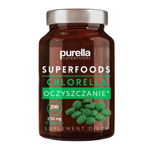 Suplement na trawienie PURELLA Superfoods Chlorella Oczyszczanie (200 tabletek)