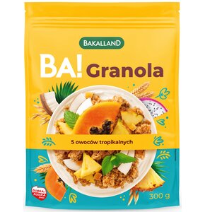 Granola BAKALLAND Ba! 5 Owoców tropikalnych (300 g)