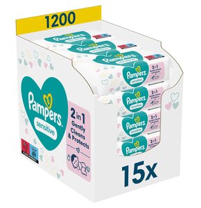 Chusteczki nawilżane PAMPERS Sensitive (1200 szt.)