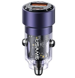 Ładowarka samochodowa USAMS C39 60W Fast Charge Fioletowy