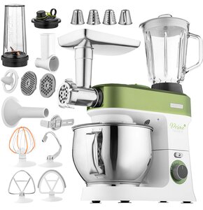 Robot kuchenny planetarny SENCOR STM 3780GG 1200W z szatkownicą, maszynką do mięsa i blenderem kielichowym