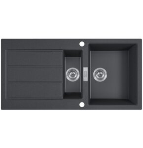 Zlewozmywak półtorakomorowy z ociekaczem FRANKE Sirius S2D 651-100 143.0618.681 Onyx 50x100