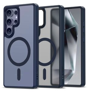 Etui TECH-PROTECT MagMat MagSafe do Samsung Galaxy S25 Ultra Granatowy