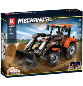 Klocki plastikowe REOBRIX Mechanical Traktor z ładowarką Zdalnie sterowany 22024
