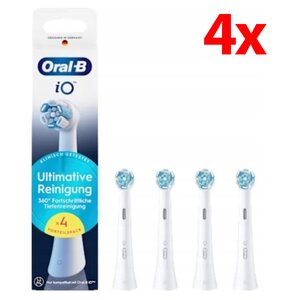 Oryginalna końcówka szczoteczki ORAL-B iO Ultimate Clean Biały (4 sztuki) (Usuwa płytkę bakteryjna)
