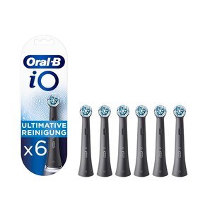 Oryginalna końcówka szczoteczki magnetycznej ORAL-B iO Ultimate Clean Czarny (6 szt.) (Skuteczne czyszczenie)