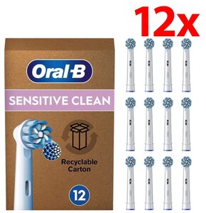 Oryginalna końcówka szczoteczki ORAL-B Sensitive Clean Pro Biały (12 sztuk) (Delikatne czyszczenie)