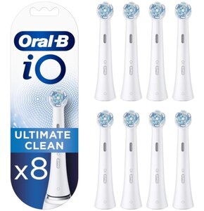 Oryginalna końcówka szczoteczki ORAL-B iO Ultimate Clean Biały (8 sztuk) (Usuwa płytkę bakteryjna)